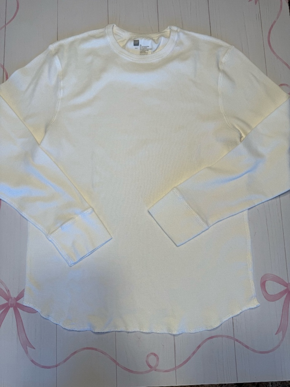 Gap Long Sleeve Waffle Knit Thermal Shirt Size XL